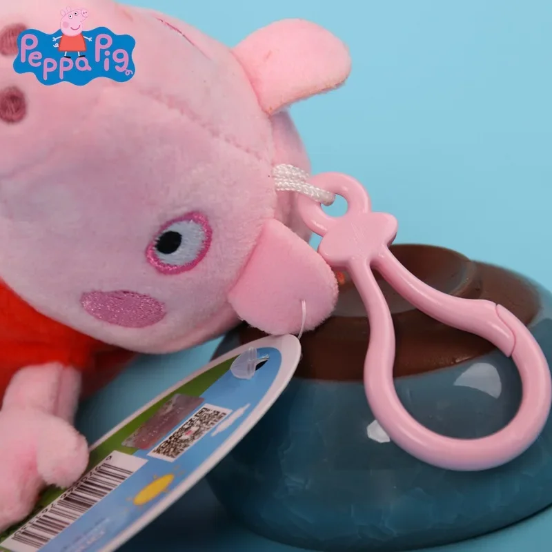 

19cm Original Peppa Pig Good Friends Plush Dolls Toy Susy Sheep Danny Dog Zoe Zebra Cartoon Stuffed Animal Bag Pendant Kids Toy