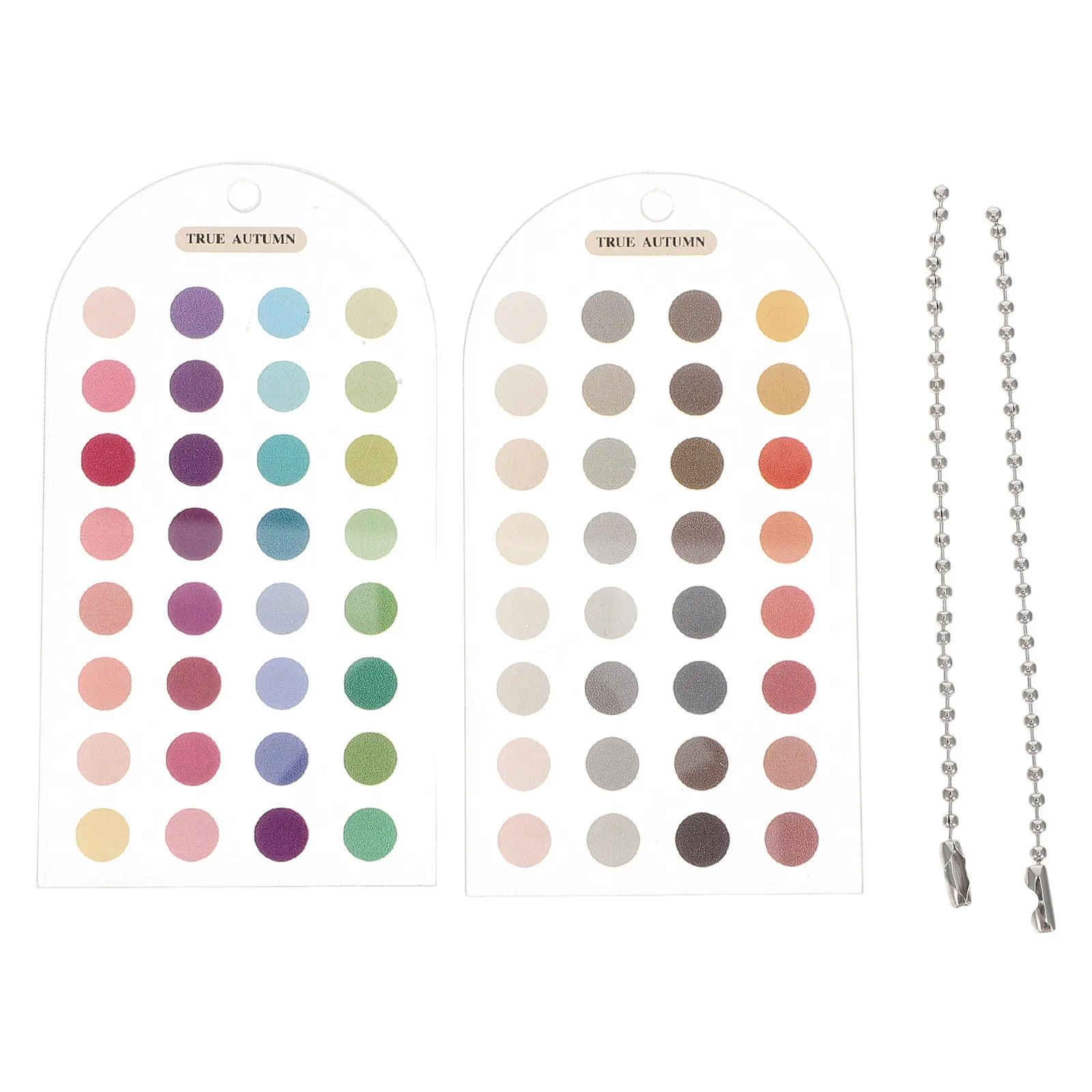 Color Analysis Template Cards 2 Pack Seasonal Palette Guide for Makeup Outfit Shopping Portable Acrylic