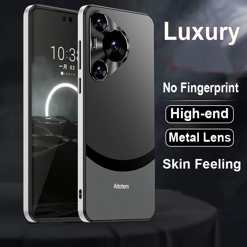 

Luxury Metal Matte Soft Phone Cover for Huawei Pura 70 Pro Pura 70 Ultra Shockproof Resistant Lens Full Protection Case Funda