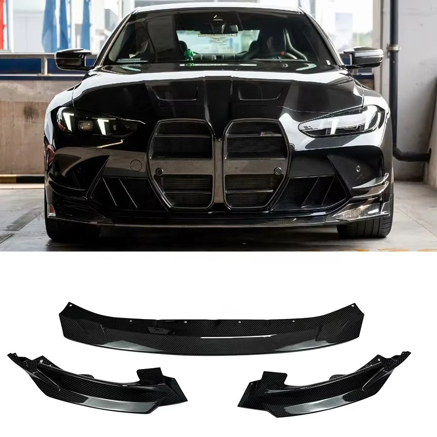 

2021+ for M3 G80 G81 M4 G82 G83 Bodykit Dry Carbon Fiber Front Lip R44 Type Front Bumper Chin Lip Splitter Spoiler New
