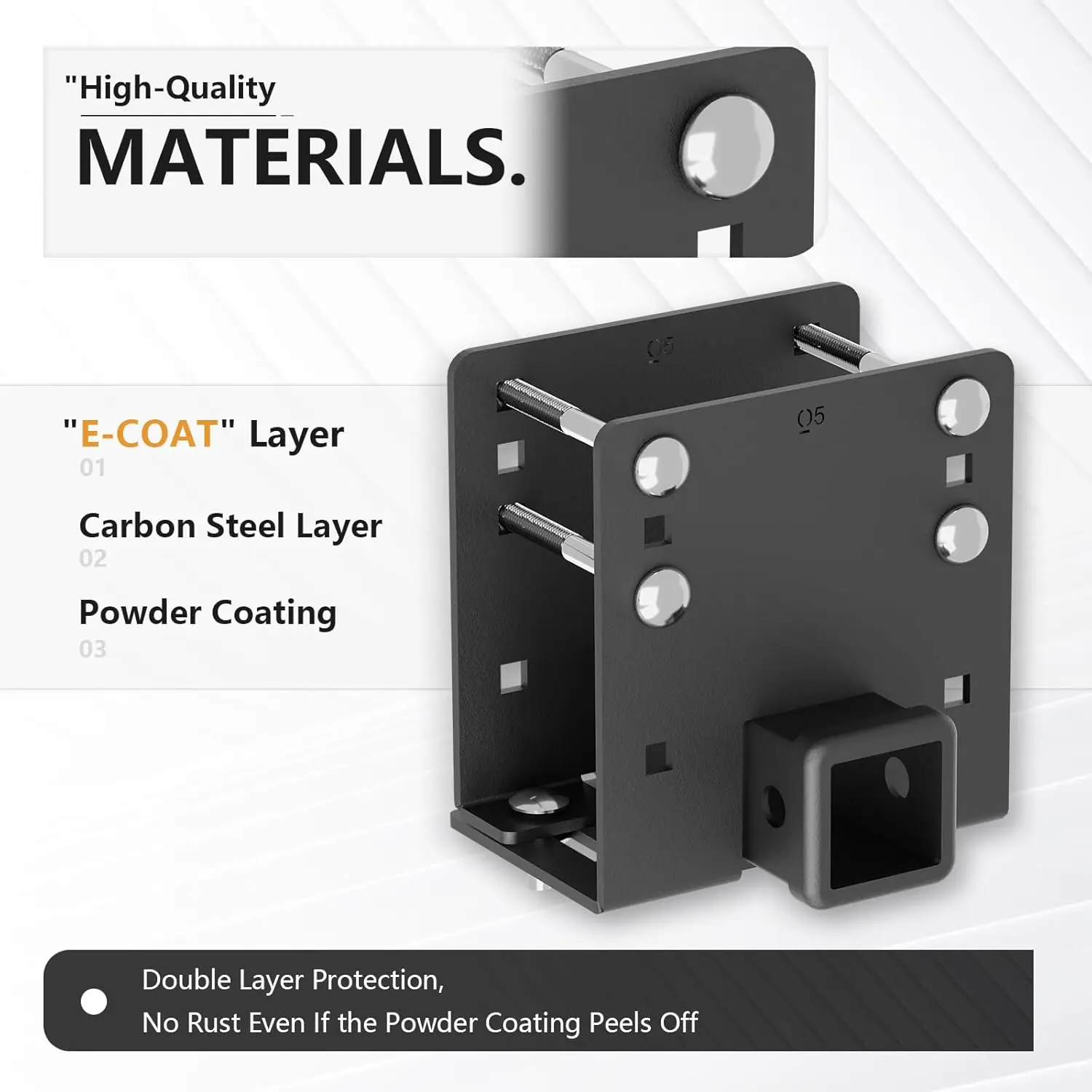 Receptor de engate de reboque de 2", capacidade de 3500 LBS, cabe em vigas de 2-4 polegadas para reboques e acessórios RV