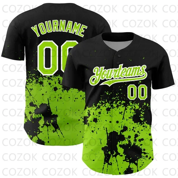 

Custom Baseball Jersey Men and Women Shirt 3D Printed Shirt Team Shirts Hip Hop Unisex Tops