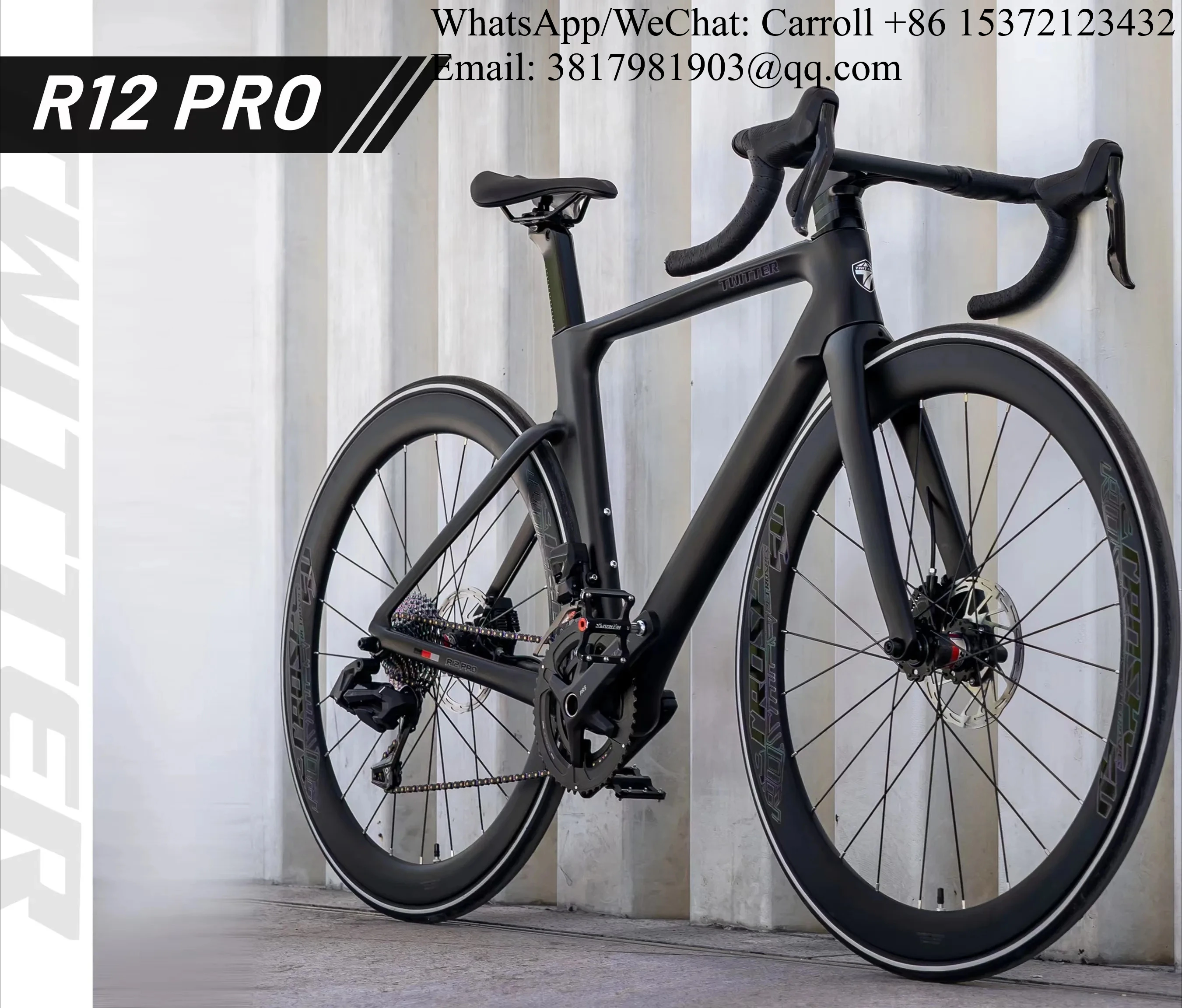 

R12 Full Carbon Road Bike With WheelTop EDS TX - 2*12S Wireless Shift Hydraulic Disc Brake Racing Road Bicycle