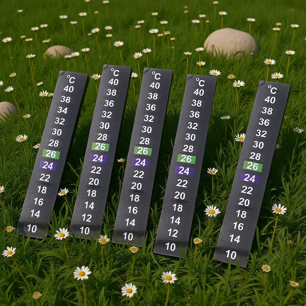 

5Pcs Fish Tank Thermometer Stick on Sticker Aquarium Thermometer Strip Digital Temperature Sticker 10-40 Celsius