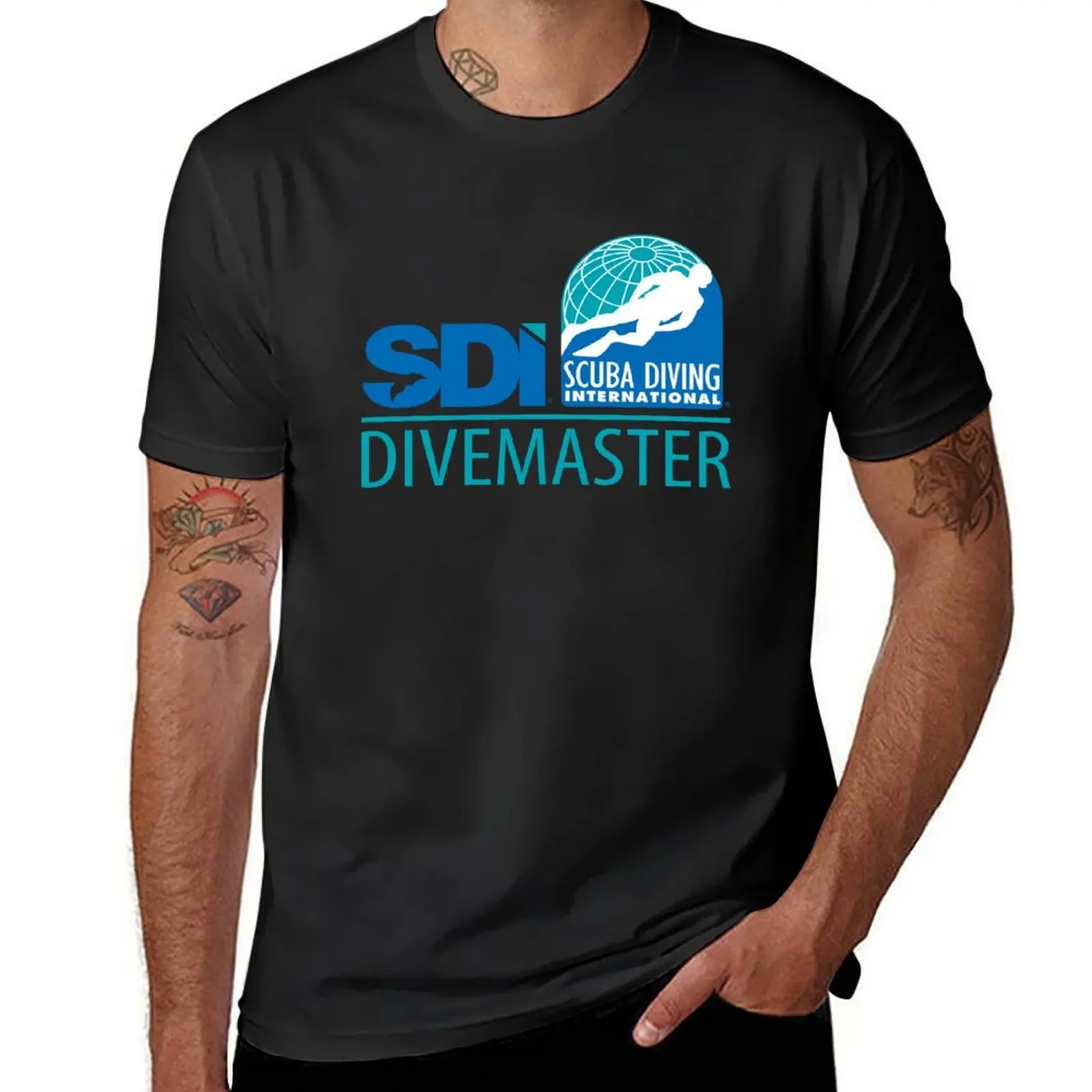 

Scuba Diving International (SDI) - Divemaster T-Shirt blue lock vintage t shirts summer top Men's clothing