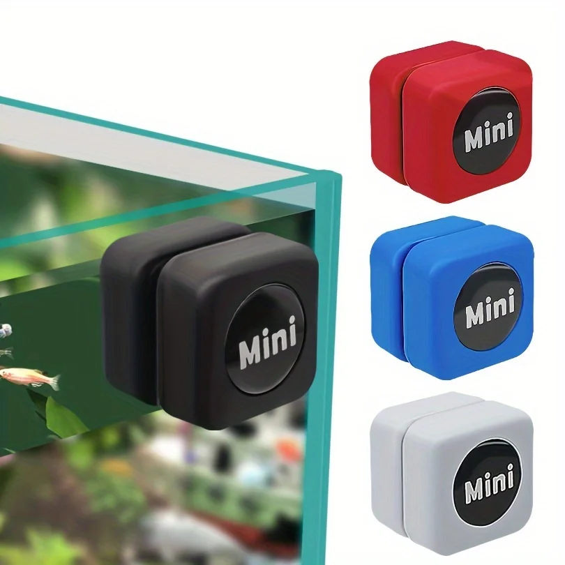 Mini Magnetic Fish Tank Cleaner, Double-Sided Glass Brush for Algae Removal, Aquarium Cleaning Tool