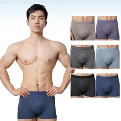 3pcs Set Men's Briefs Mens Stripe Flat angle Underwear Men's Panties Cotton Breathable Elastic Large Size Male Underpants