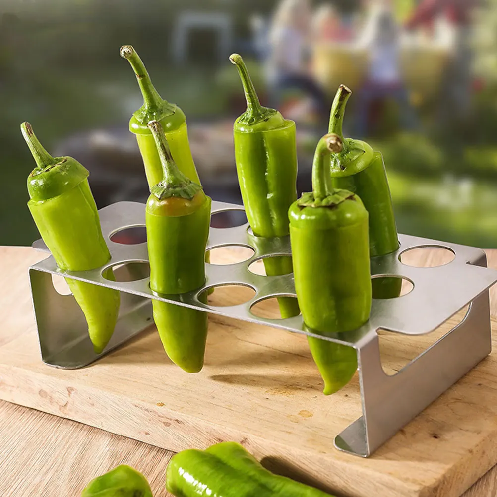 

2pcs Stainless Steel Jalapeno Grill Rack for Barbecue Even Cooking Outdoor Camping BBQ Grilling Accessories Lightweight Durable