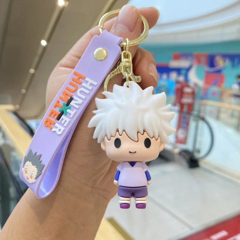 2024 New Style Hunter Keychain Jack-in-law Killua Pendant Cartoon Doll Bag Pendant Car Key Chain Children's Birthday Gift