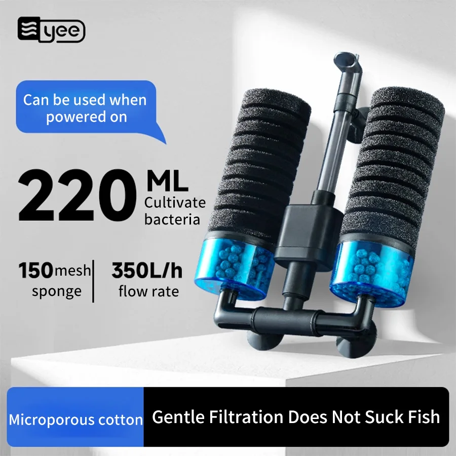 220-240V akwarium mały zatapialny filtr do oczyszczania wody wbudowana cyrkulacja wody pompa tlenowa pompa wodna cicha wtyczka EU 5W