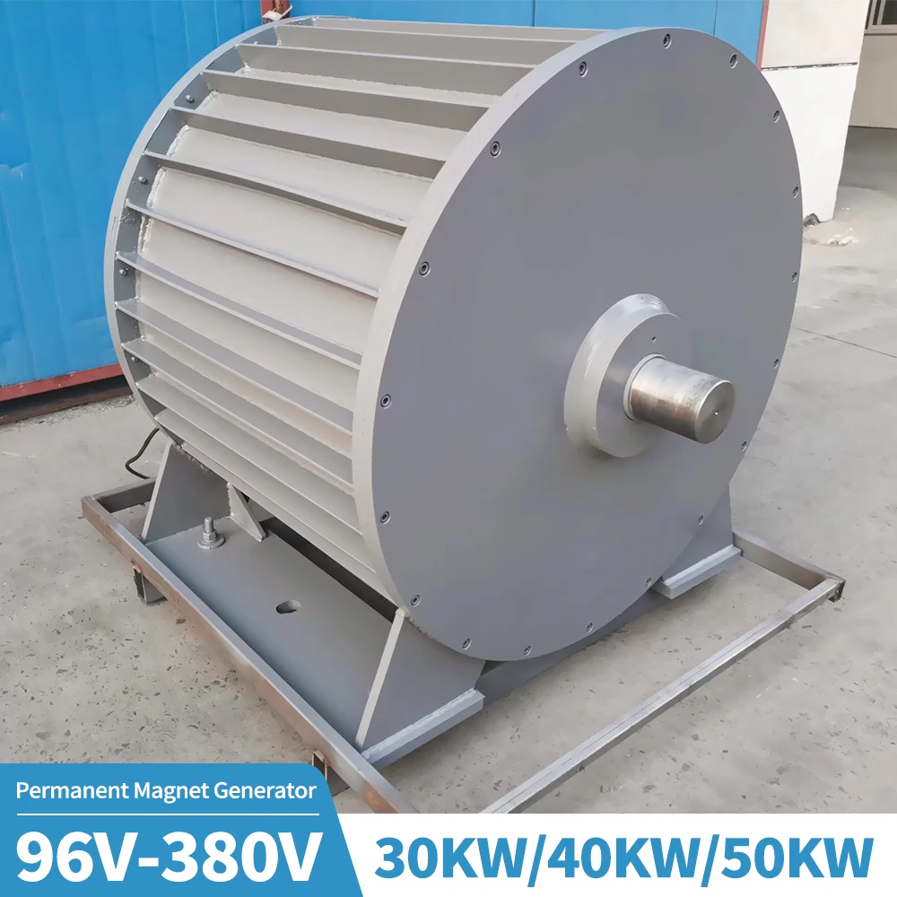 50KW  Low Speed 380V 440V  Gearless Permanent Magnet Generator AC Alternators  Use For Wind Turbine  Water Turbin