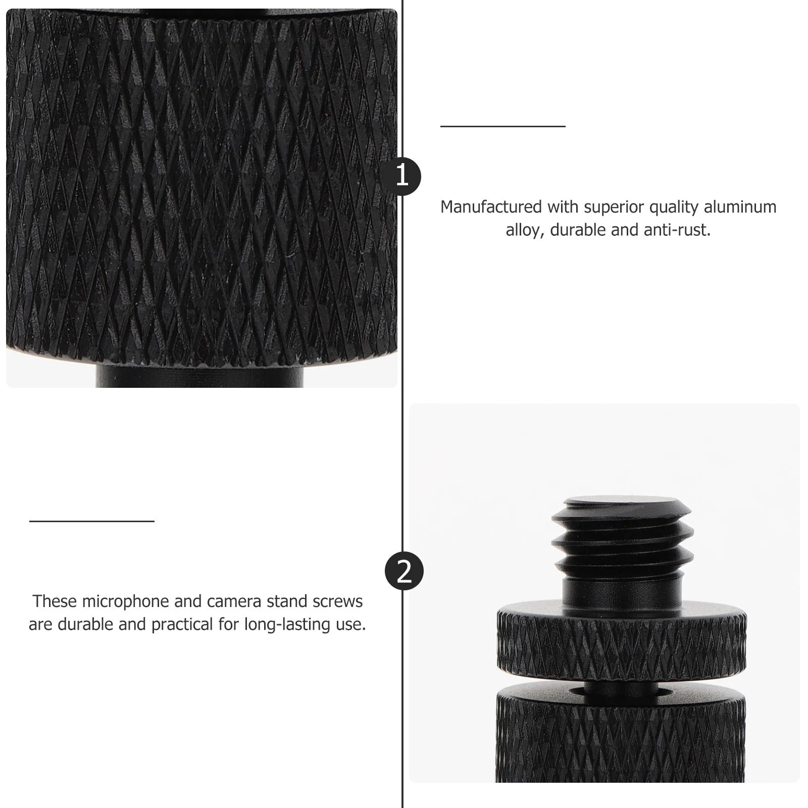 

4Pcs Microphone Holder Screws Sturdy Aluminum Alloy Camera Bracket Bolts Professional Camera Rack Supplies Microphone Supplies