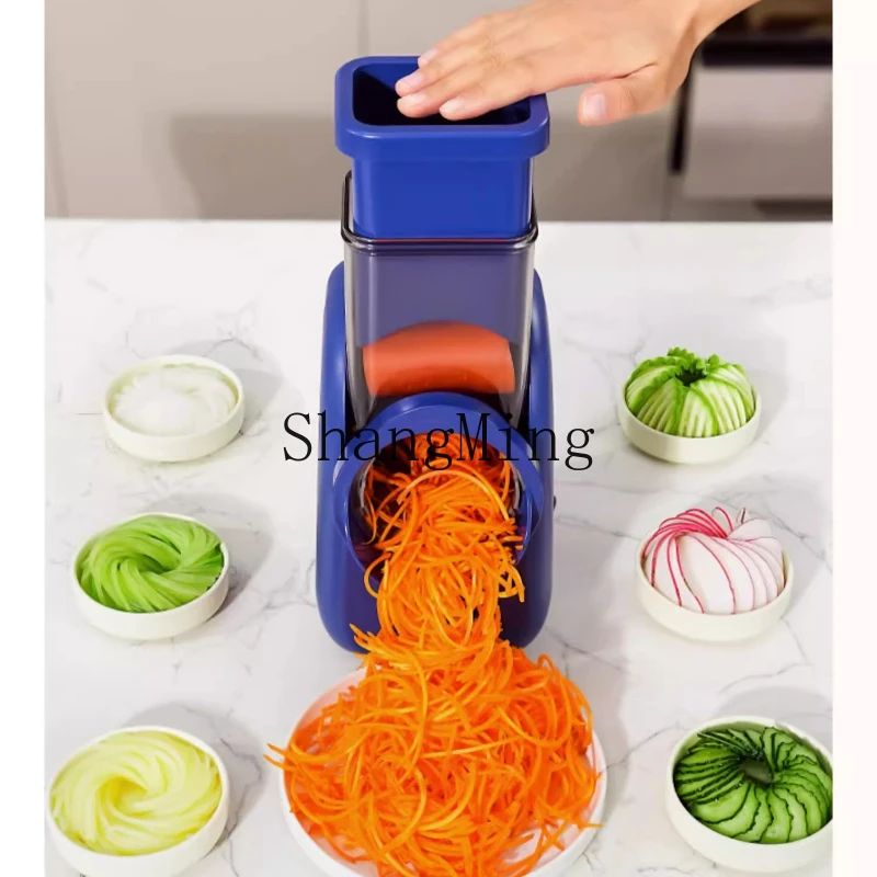 

SM Multifunctional Vegetable Cutter Household Kitchen Roller Cutting Vegetable Shredded Potato Electric Cutting Machine