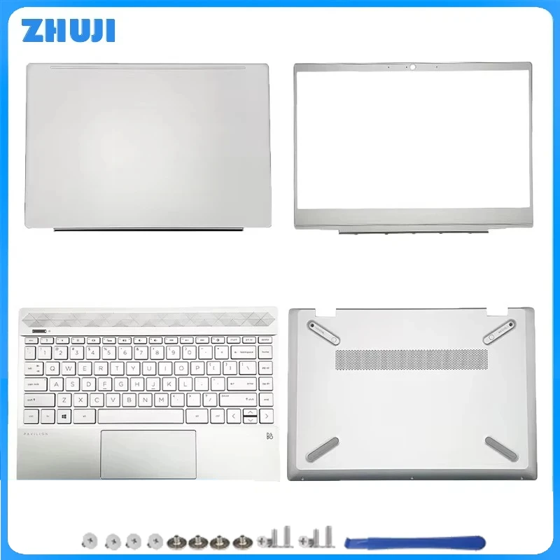 

For Pavilion 13-AN 13-AN0003TU TPN-Q214 New Laptop LCD Back Cover/Front Bezel/Hinges/Palmrest Keyboard/Bottom Case Silver