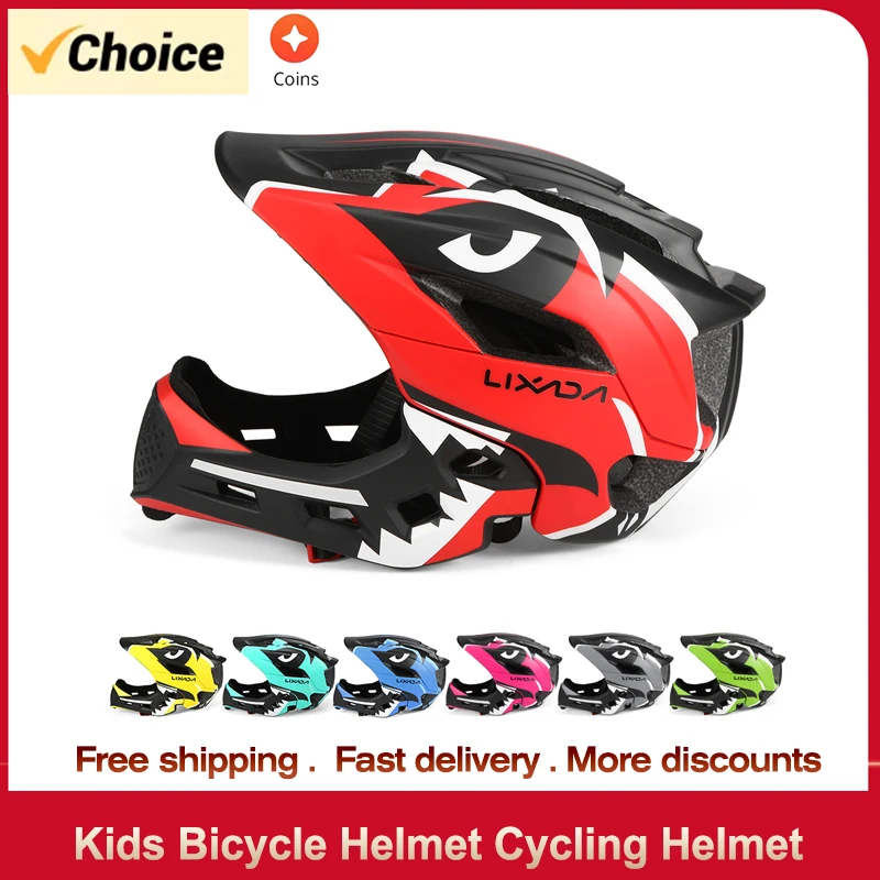 Kids Detachable Full Face Bike helmet Children's Sports Child Cycling mtb Skateboarding Roller Skating Bicycle Helmet