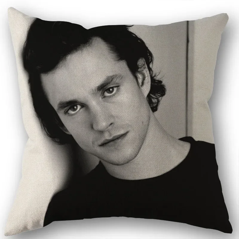 Custom Hugh Dancy Pillowcase Wedding Decorative Cotton Linen Pillow Case For Home Cushion Cover 45X45(One Sides)