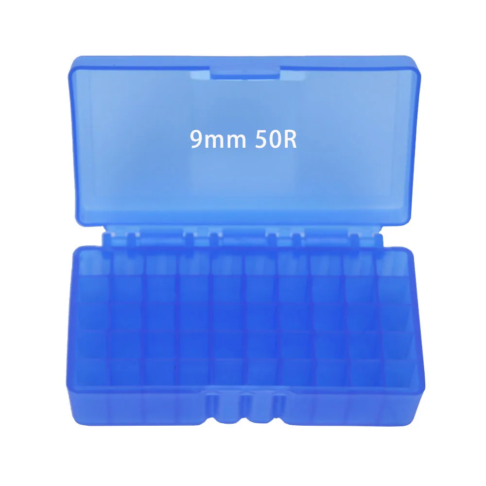 50/100 Rondes Tactische Kogel Box 9mm/.223/.38Super Pistool Geweer Munitie Carry Opbergdoos Flip-Top Kogels case Jacht Accessoire