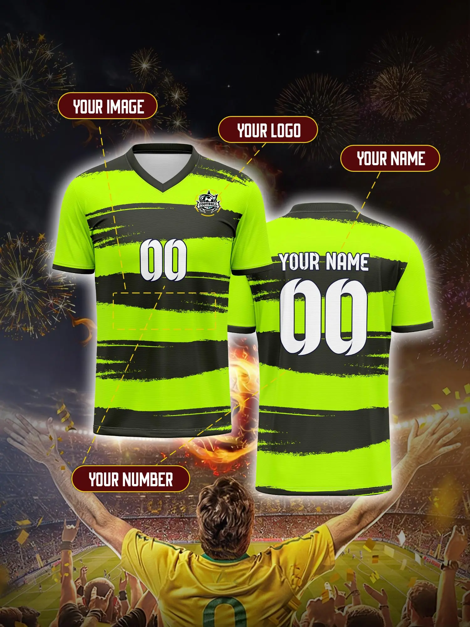 Picture 3: Custom Soccer Jersey With Custom Image, Number And Name, official fan merchandise store kit