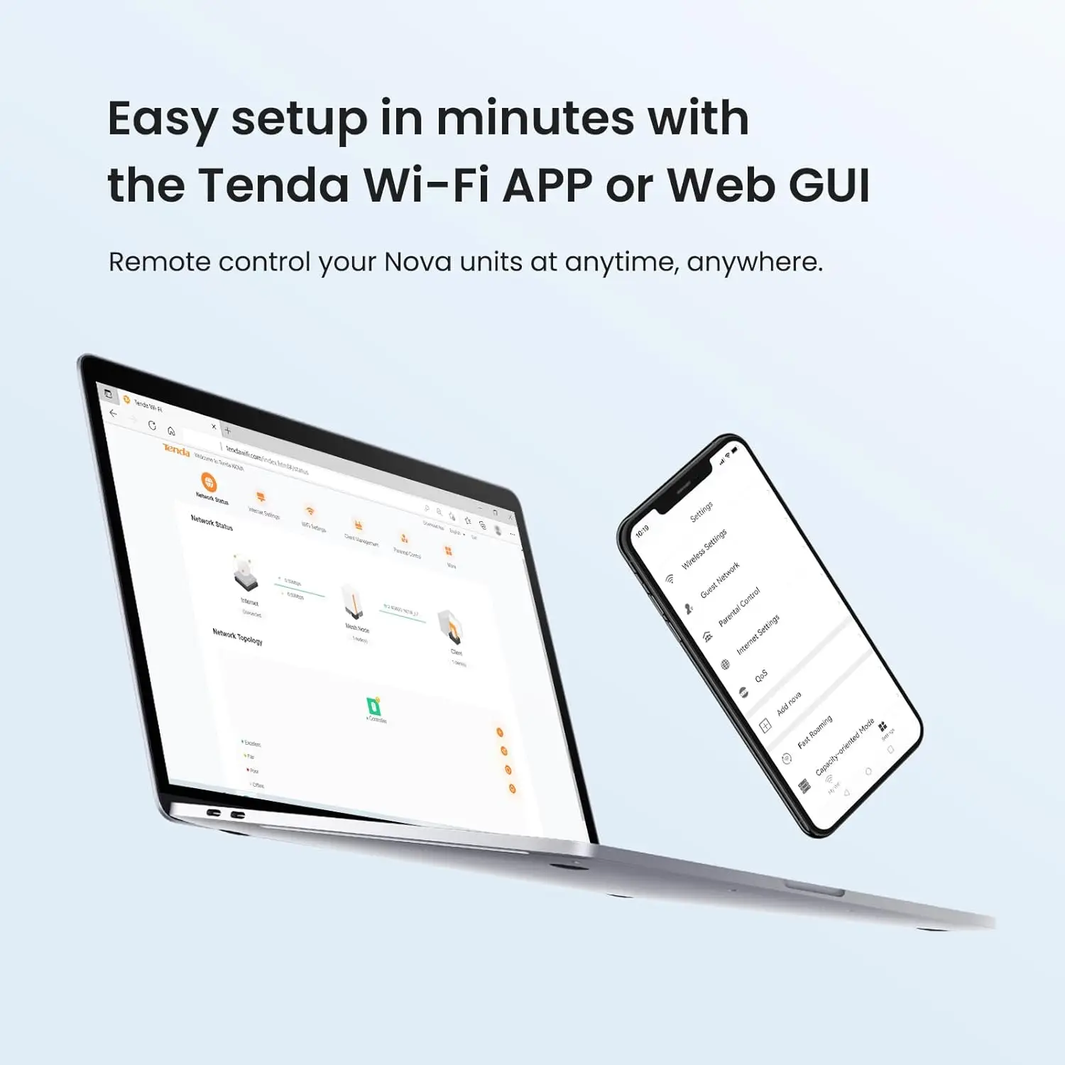 Tenda Nova MX3 AX1500 Mesh WiFi 6 System 3500 sq.ft WiFi 6 Mesh System Gigabit Mesh Router Dual-Band Mesh Network 80 Devices