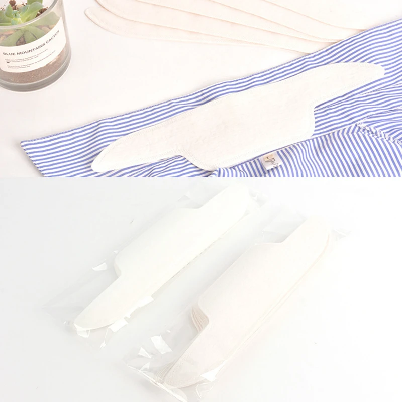 10pcs Disposable Shirt Collar Anti-dirty Stickers Clothing Collar Protector Patches