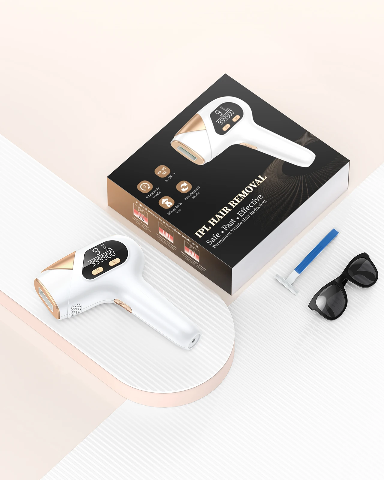 OEM Household Portable IPL Epil-ator Painless Flashes Intense Pulsed Light Device For Ladies Daily Hair Reduction Sk-in Care