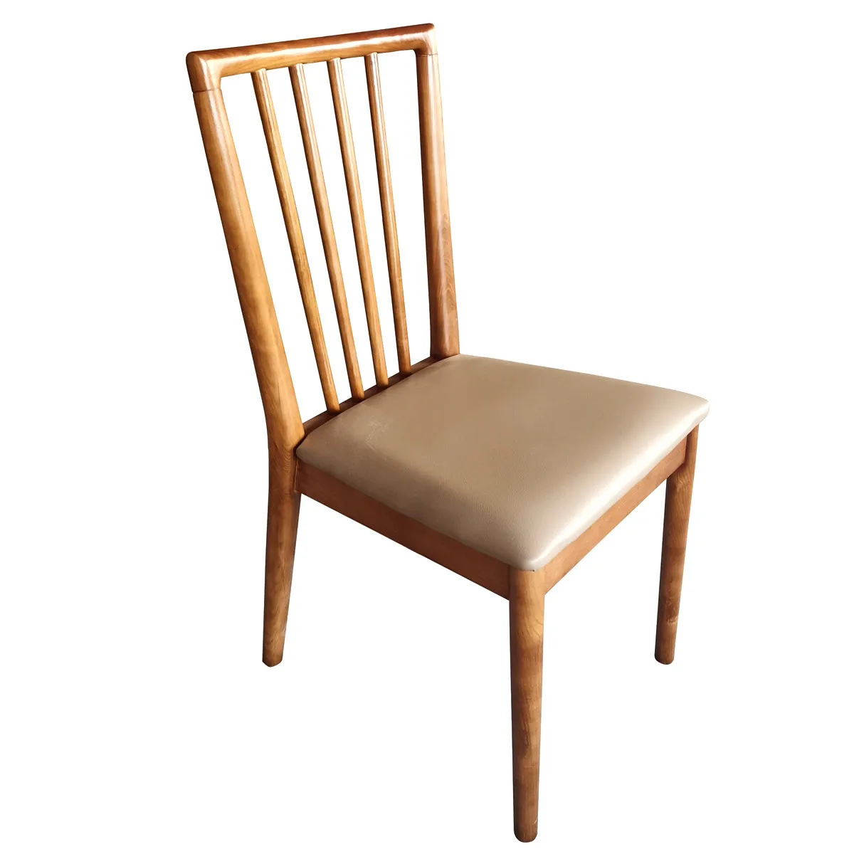 #Modern Chinese Style Armless Backrest Solid Wood Dining Chair for Restaurant Hotel Home Use