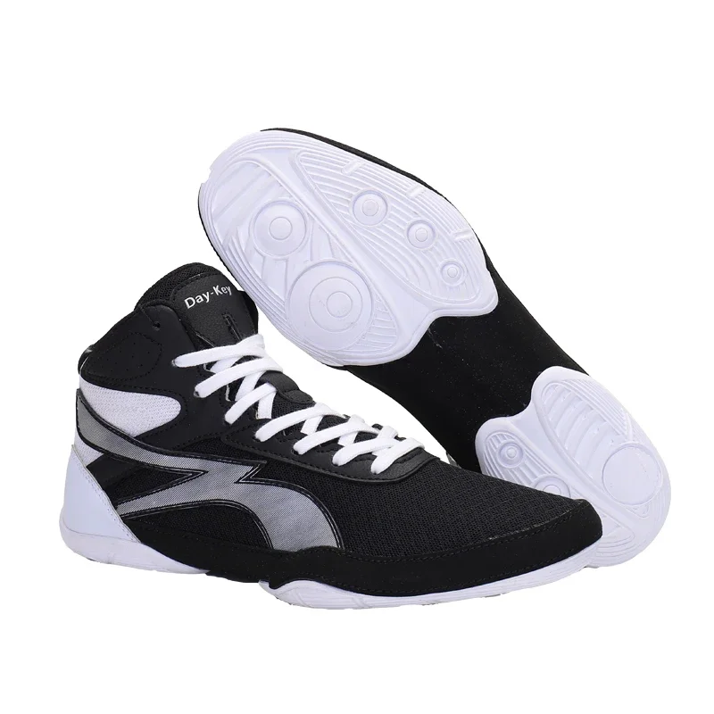 Comfortable Hard-Wearing Boxing Sneakers Foldable High Top Training Shoes Anti-Slip Sneakers Spring Autumn Men Wrestling Shoes