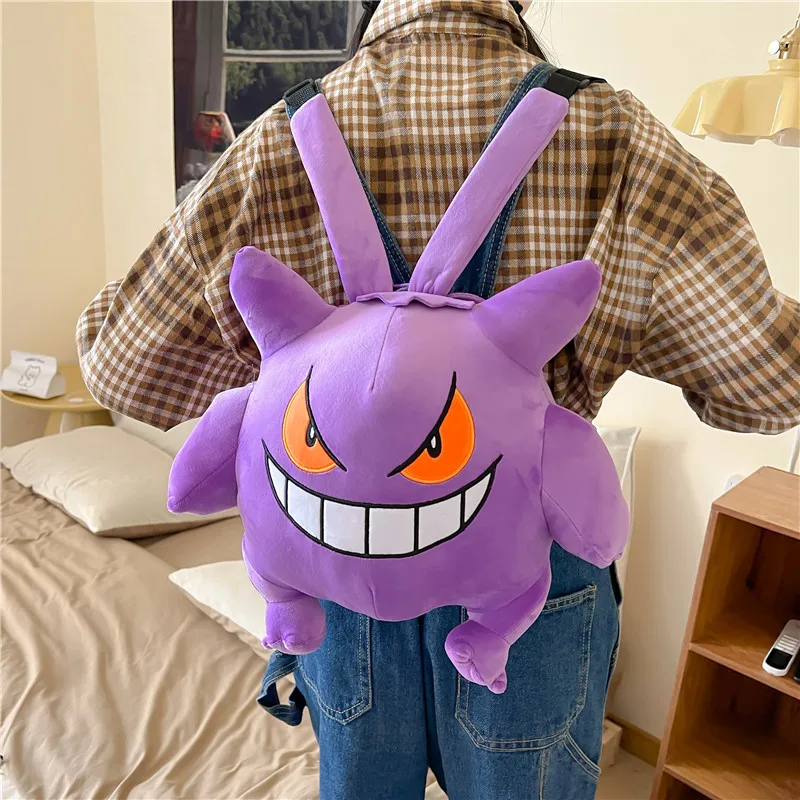 

Pokemon New Purple Plush Backpack Couple Large Capacity Cartoon Student School Bag Cute Anime Backpack New Semester Gift