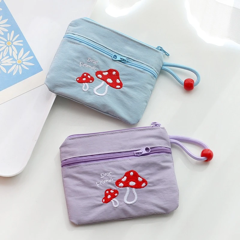 Japanese Cute Cartoon Coin Purse Multi Layer Small Wallet New Mini Key Earphone Storage Bag Card Bag Kids Cute Purse