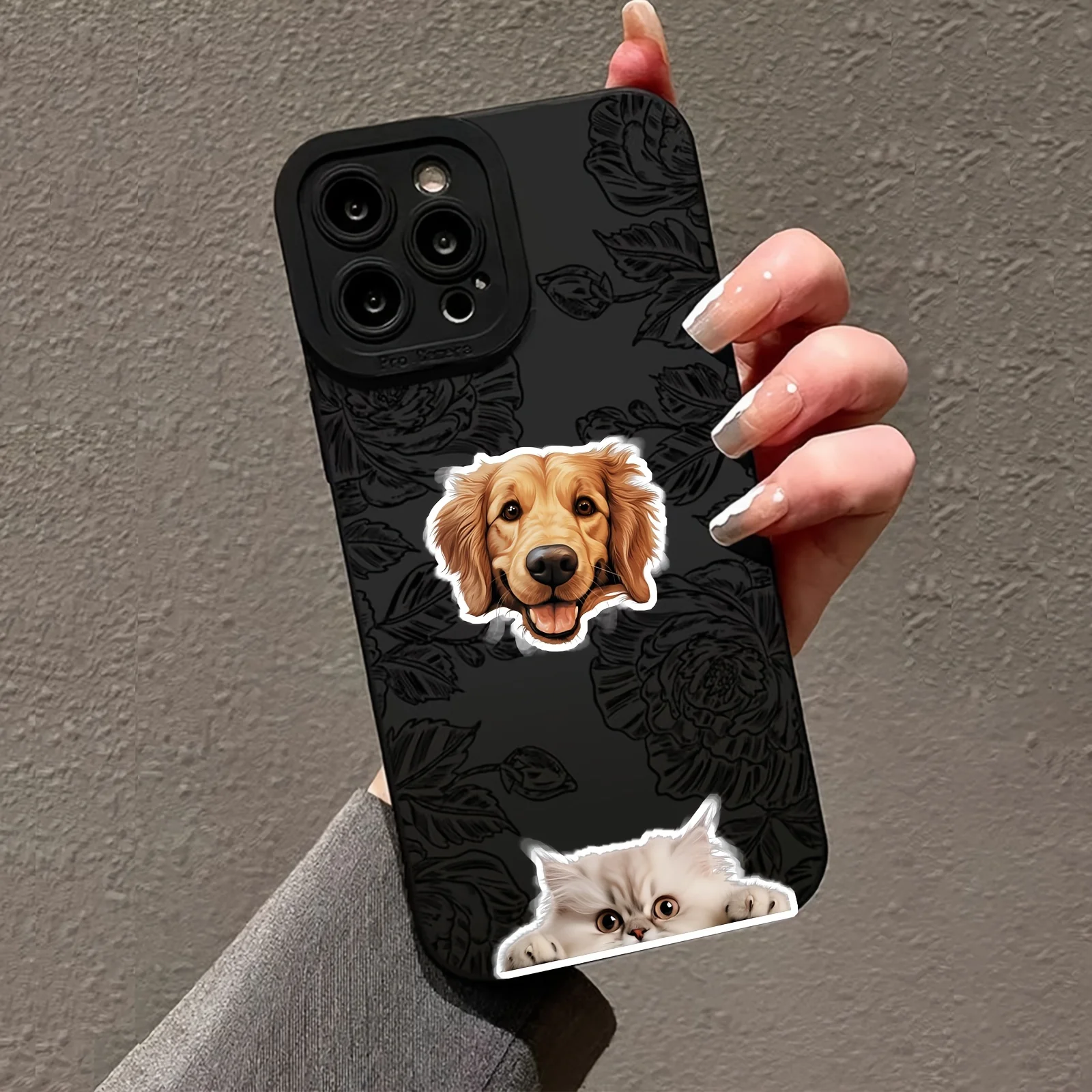 50pcs/Bag Fun Cat Dog Stickers,Waterproof, Be Suitable for Suitcase Skateboard DIY Luggage Laptop Phone Creative Stationery Toys