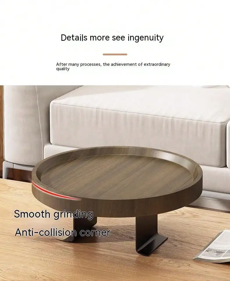 Adjustable and Movable Sofa Armrest Table with Storage, Mini Tea Coffee Table Side Table Small Table Mesa Bed Side Table