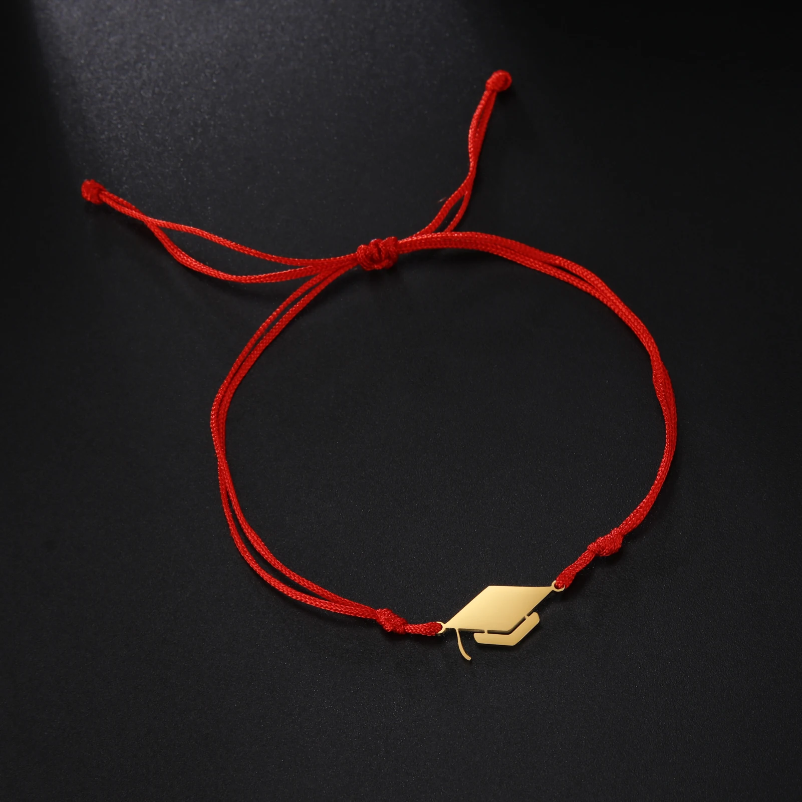 Bachelor Cap Charm Bracelet For Women Men Stainless Steel Bracelets University Student Graduation Gifts Jewelry Wholesale