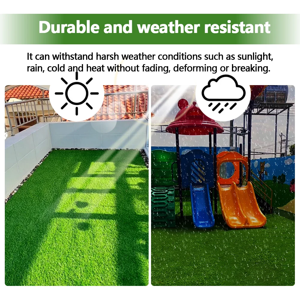 10 قطعة 12 بوصة × 12 بوصة بلاط العشب الواقعي الأخضر المتشابك وهمية العشب سطح العشب بلاط العشب سطح السفينة بلاط لحديقة ديكور #4