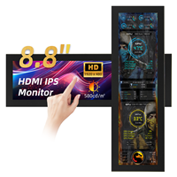 8.8Inch 1920x480 HDMI Secondary Screen IPS LCD Display for PC Chassis CPU RAM GPU PC Case Monitor Display