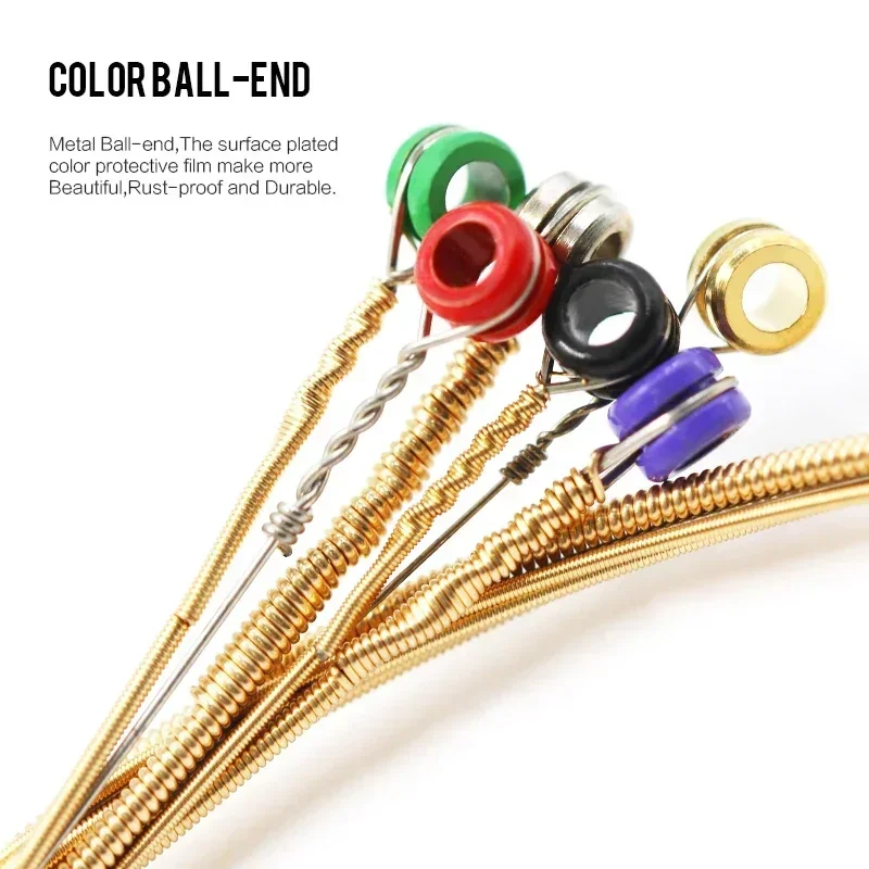 Corde per chitarra acustica Orphee Serie Q nichelate di corde esagonali alte in acciaio al carbonio Accessori per chitarra acustica folk