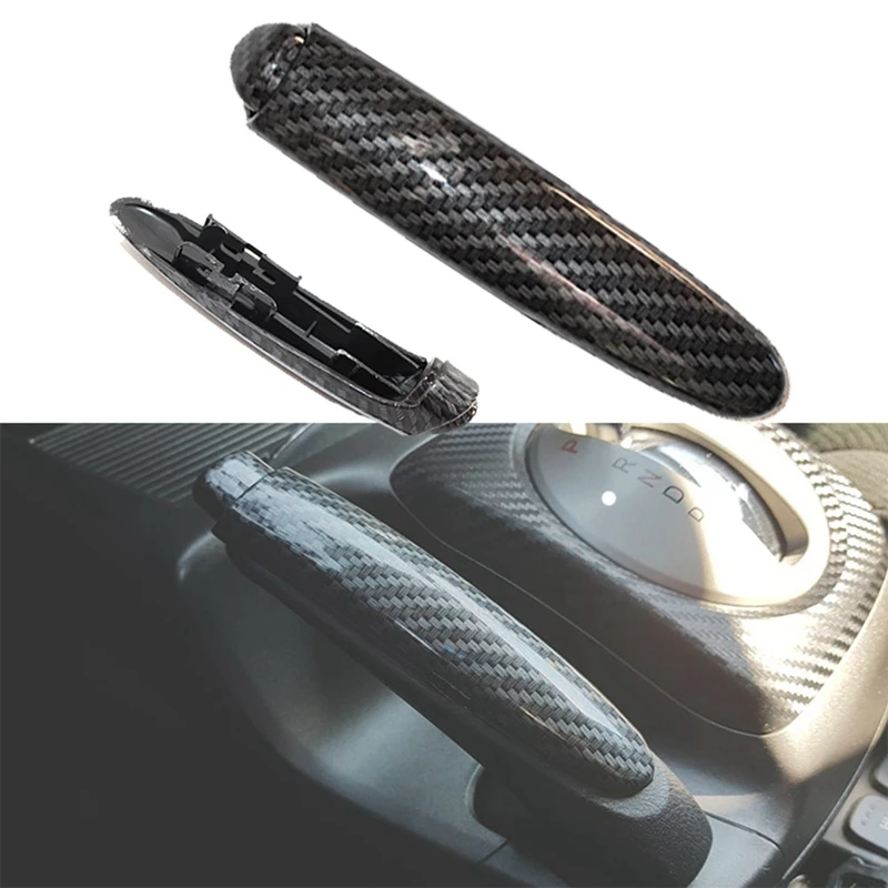 2X 47115-SNA-A82ZA Carbon Car Interior Parking Emergency Hand Brake Handle Lever Grip Cover For Honda Civic 2006-2011