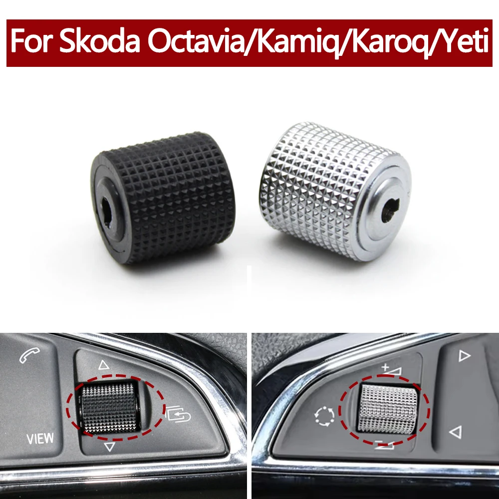 Car Steering Wheel Control Switch Button Knob For Skoda Octavia Skoda Karoq KAMIQ Kodiaq Rapid Citigo FABIA SCALA Yeti
