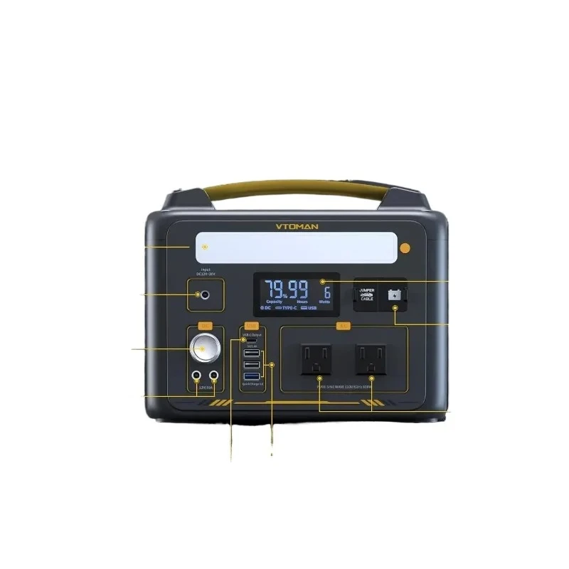 

Jump 600X Portable Power Station, LFP Battery Powered Generator with 2x 600W AC Outlets (Surge 1200W), 4x USB ports