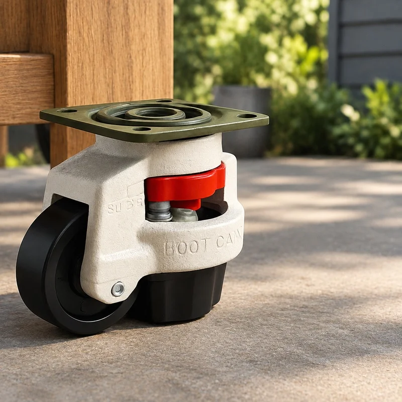 Durable Workbench and Vending Equipment Caster Wheels with Adjustable Height and Slip-Resistant Design