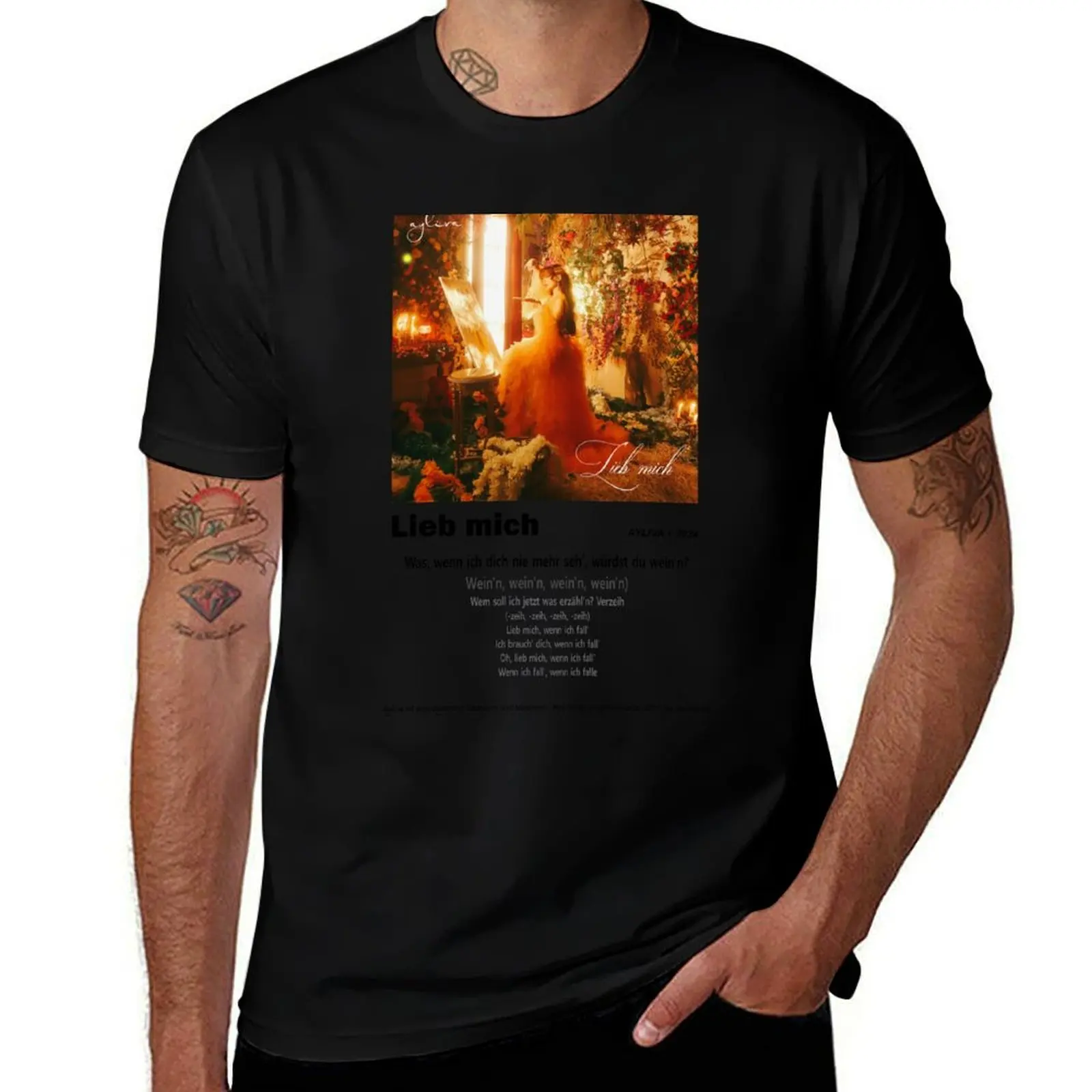 Lieb mich lyrics T-Shirt t shirt man casual T-Shirt
