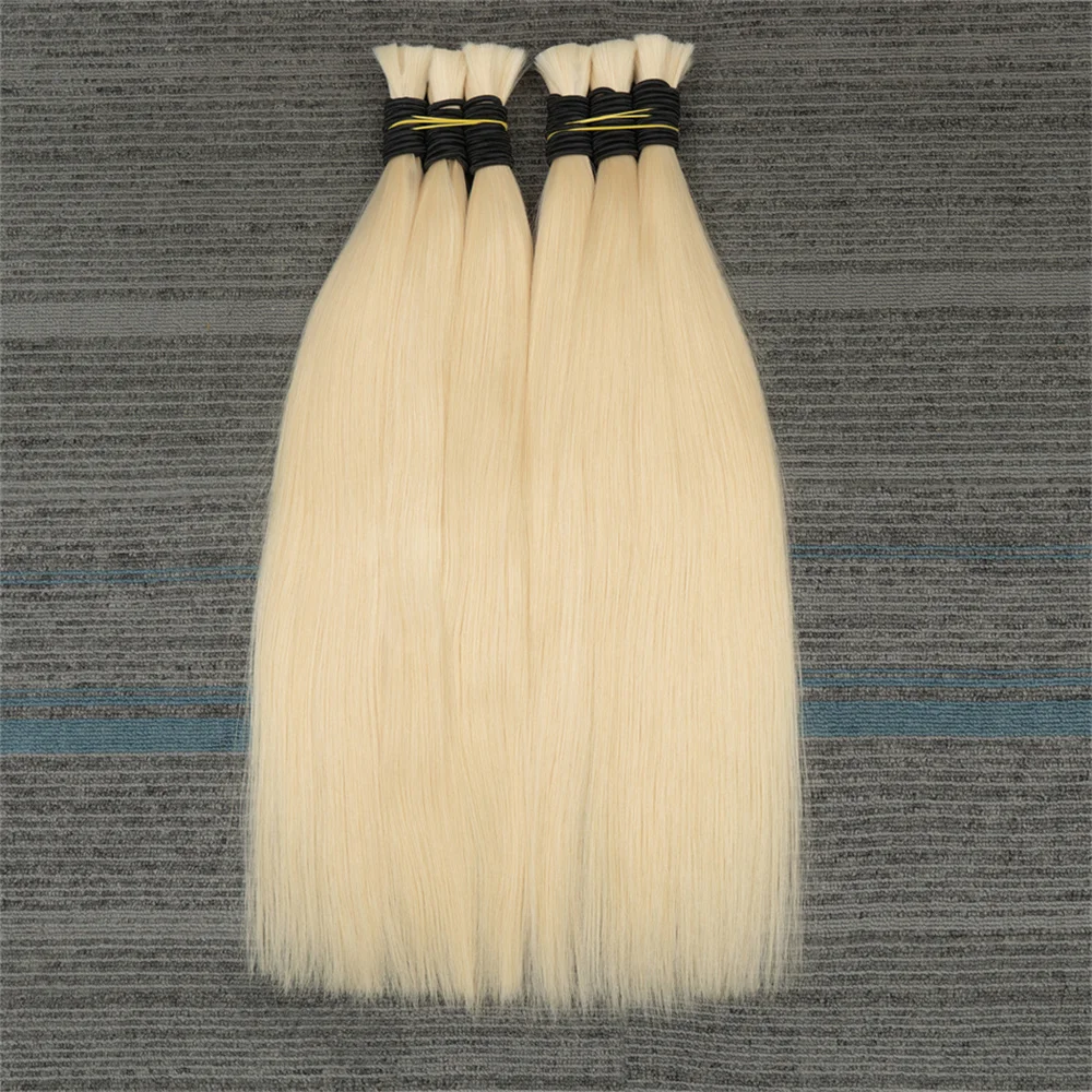 Human Braiding Hair Bulk For Braids No Weft Vietnamese Original Human Hair Bulk For Braiding #613 Brown Blonde Color 18-30inch