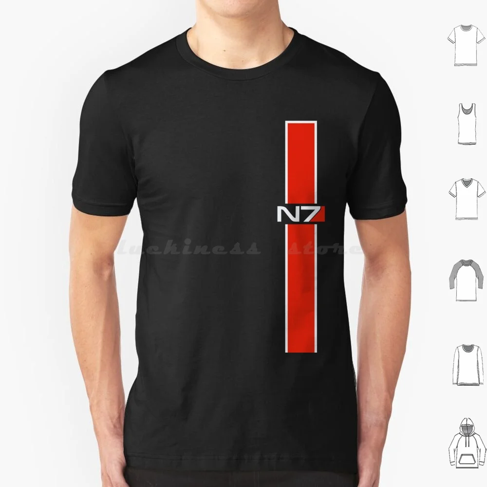 The Red Line T Shirt Big Size 100% Cotton N7 Alliance N7 Program Gaming Video Games Games Masseffect Commandershepard Shepard