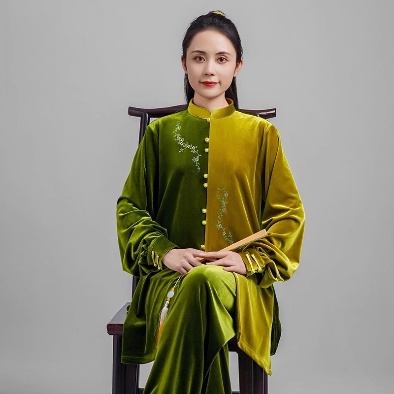 Kun Master Thicken Velvet Taichi Uniform Winter Martial Arts Suit Kung Fu Clothes Taiji Unisex