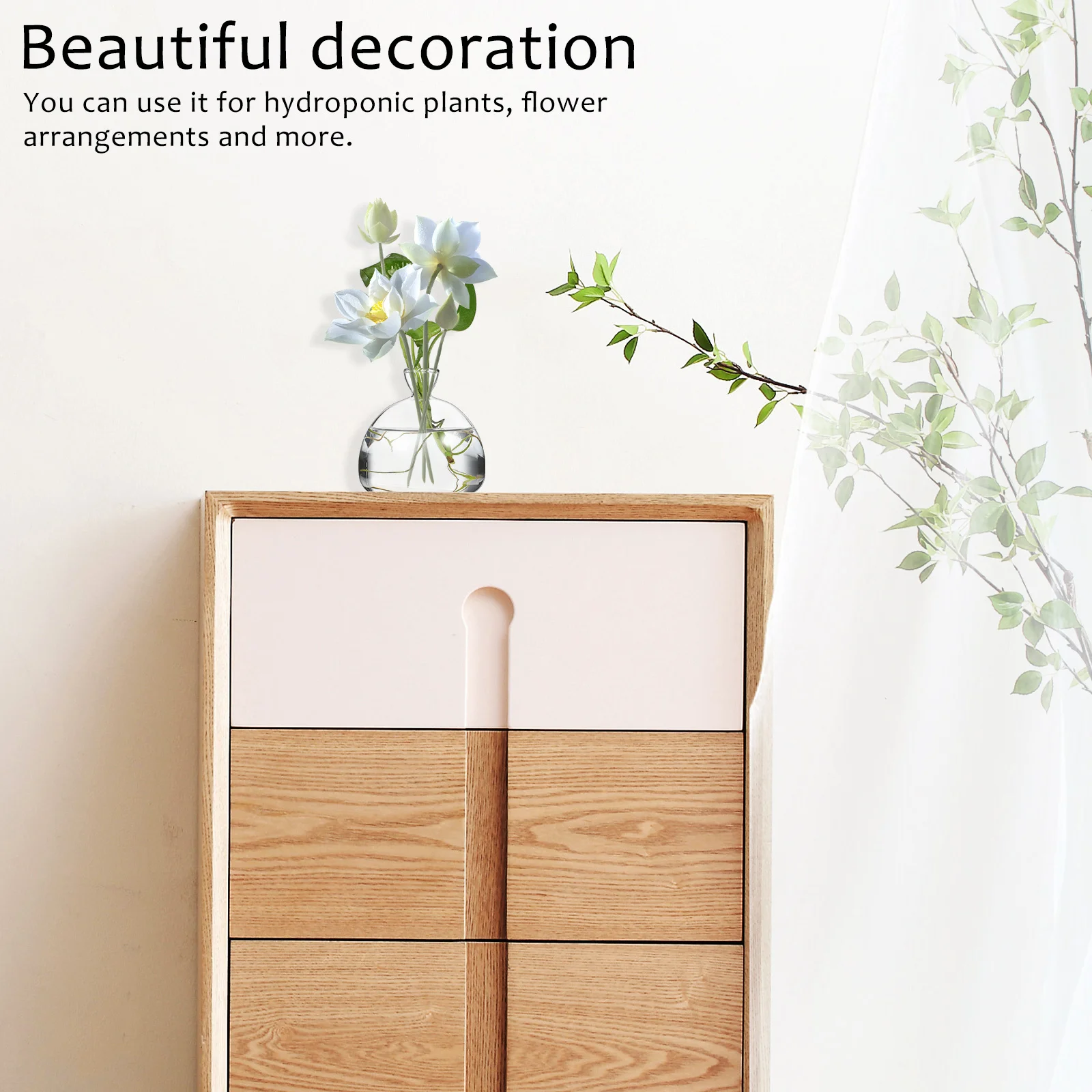 

Glass Planter Vase Flower Pot Votive Clear for Flowers Bohemian Decor Transparent Container