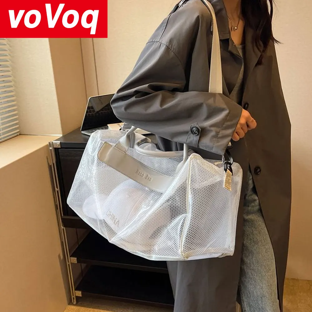 Bolso de viaje para mujer, bolsa de Fitness transparente de corta distancia, bolsa de natación deportiva impermeable, bolso de mano de moda, 2024