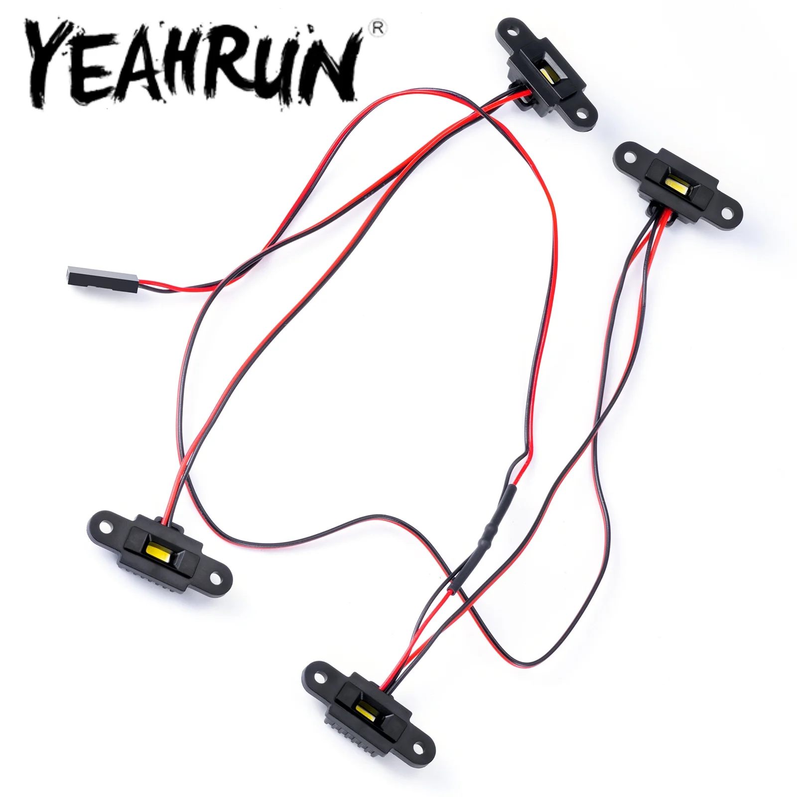 YEAHRUN Feux de sourcil de roue à LED pour voiture RC Crawler Axial 1:10 SCX10-III, pièces de mise à niveau