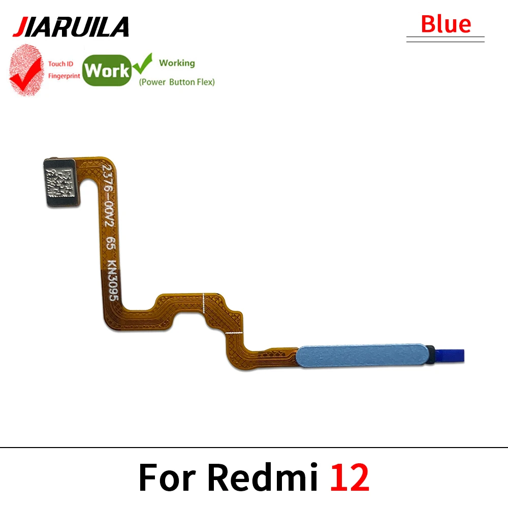 بصمة الاستشعار الرئيسية العودة مفتاح القائمة زر الطاقة الكابلات المرنة ل Xiaomi Redmi 13C 12 12C 10C مع التعرف على بصمات الأصابع