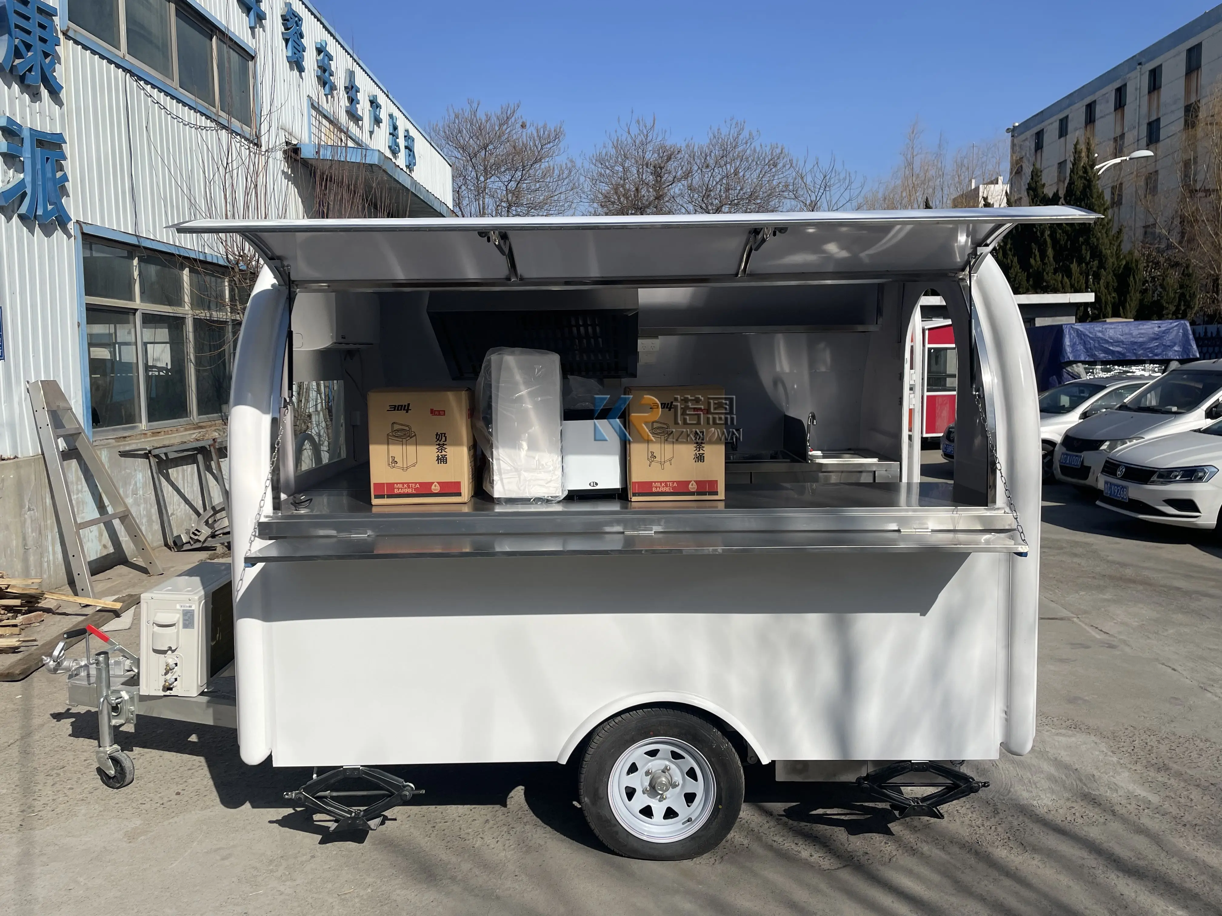 New Arrival Snack Food Factory Car Truck Mini Large Trailer For Sale Hot Dog Cart Soybean Food Truck CE Approved