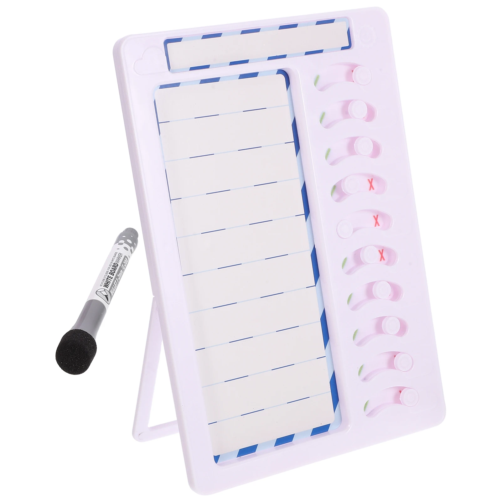 

Magnetic Children Chore Chart Self Discipline Tracker Erasable Blue Plastic Kids Classroom Home Schedule Multi Functional