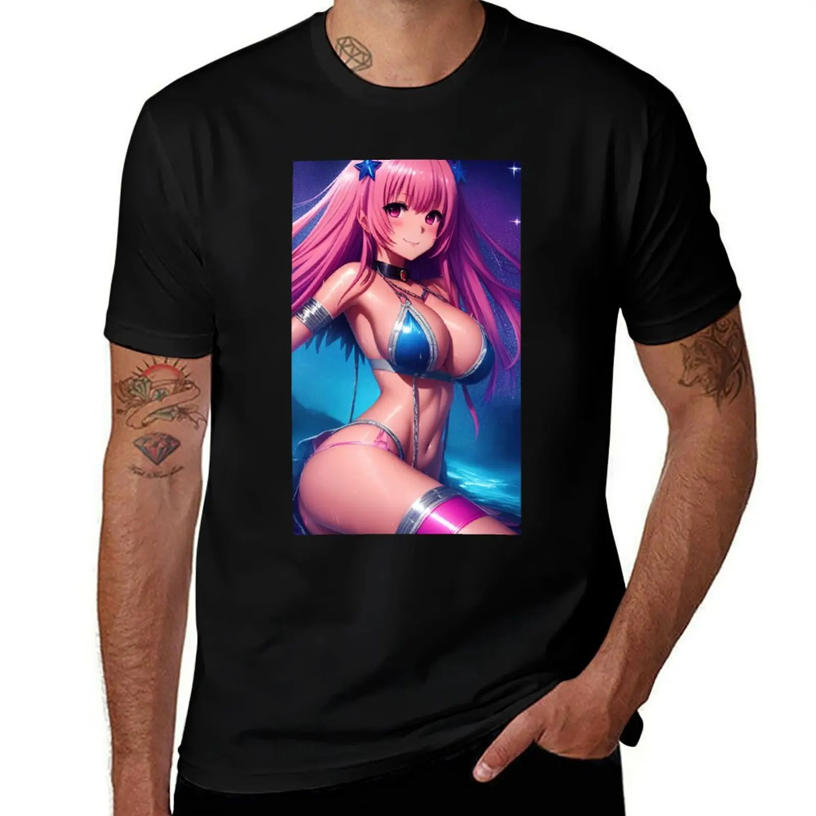 Sexy anime bikini girl T-Shirt Large Size Casual Tee Shirt T-Shirt